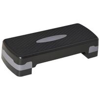 Stepper Aerobic Stepper 2 pakopų, aukščio reguliavimas 10–15 cm, neslystantis fitneso stepperis, mini stepperis namams ir namų biurui, juodas + pilkas