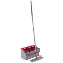 Lamart grindų plovimo šepečio ir kibiro rinkinys Clean LT8064, rožinis/pilkas