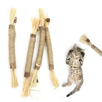Catnip Toys Wooden Cleaning Teeth Silvervine Chew Stick Cat Wand Silvervine Sticks Cat Snacks Stick Chew Training Toy Pet CN beige