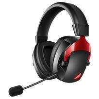 Gaming Headset with Detachable Noise Cancelling Earphone Microphone,2.4G Bluetooth-USB-3.5mm Wired Jack 3 Modes for Multi-device raudona