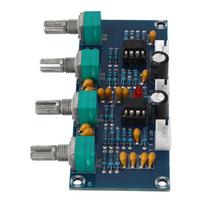 Preamp Tone Board Dual Channel High Mid Bass Adjustment Dual Core NE5532 Chip Volume Tone Control Board for Speaker Sound System Headphone DC 12V‑24V