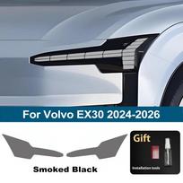 For Volvo EX30 EX40 EX90 2024-2026 Smoke Black High-Gloss Pre-Cut TPU Car Headlight Protective Film PPF Anti-Scratch Vinyl Film For EX30 24-26 SMK