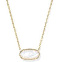 Kendra Scott Elisa pareiškiantis trumpas pakabukas karoliaiMadingi papuošalai moterims GOLD - IVORY MOTHER OF PE