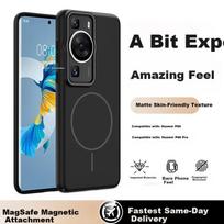 Huawei P60/P60 Pro Case Magnetic Wireless Charging Full Coverage Drop Protection Lightweight Heat Dissipation Matte Midnight Black
