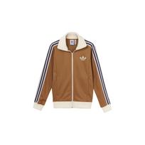 Adidas Originals Trefoil Brand Logo Print Zip Classic Three-Stripe Sports Jacket Men Jackets Brown IB3427 XS