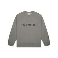 Fear of God Essentials SS20 Letter Print Long-Sleeve T-Shirt Unisex Tops Charcoal FOG-SS20-297 M