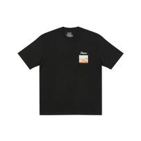 Palace Garfield Cartoon Print Pocket Short Sleeve T-Shirt Unisex Tops Black P21TS117 S black