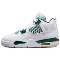 Air Jordan 4 Retro GS Oksiduotos žalios spalvos vaikiški sportbačiai Balti Neutraliai pilki FQ8213-103 36 white
