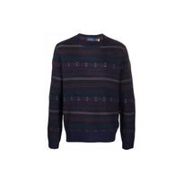 Polo Ralph Lauren FW21 Pattern Jacquard Knit Crew Neck Sweater Men sweater Dark-Blue 710850019-001 S