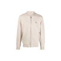 Polo Ralph Lauren Solid Color Logo Embroidered Zip Collar Sweater Men sweater Off-White 710842844007 L