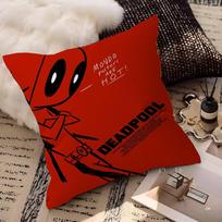 Action Movie D-Deadpools Stitch Lucky Dragon pillow cover sofa cushion cover home room decoration children gift 12x12Inch black