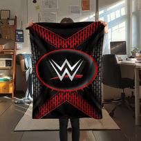 1Pc WWE Print Flannel Blanket, High quality Comfortable for All Seasons, Home Decor, Warmth and Comfort, Perfect for Christmas Gifts 80cm x 120cm gray