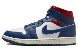 Jordan 1 Mid French Blue Gym Red Women's BQ6472-146 36.5