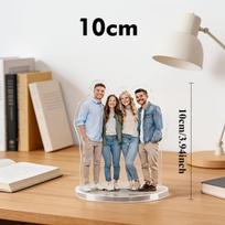 2D Individualus akrilinis stovas, Ryški nuotrauka, Individualus dekoras vestuvėms, metinėms ir Motinos dienai, Universalus ornamentas patalpoms ir laukui 10CM beige