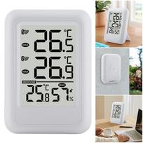 Wireless Weather Station Digital Thermometer Hygrometer Foladable Stand Inside Outside Thermometer 100m Range for Desktop China Mainland white