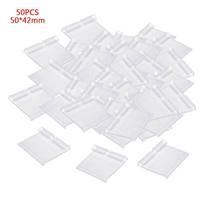 50PCS Plastic Price Tag Holder Double line hook Signage Price Tag Display Holders Multifunctional Transparent white