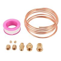 9Pcs Complete installation accessories Copper Tube Kit Brass Fittings  Mechanical equipment piping 9Pcs