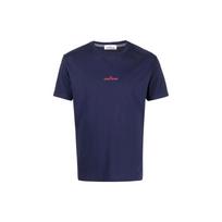 Stone Island Ss22 Logo Print Solid Cotton Short Sleeve T-Shirt Men tops Dark-Blue 76152NS94-V0027 M