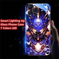 Hero Armor LED Glowing Phone Case – Cool Luminous Glass Back Cover for IPhone Samsung 【Style A】For Samsung Galaxy Note10