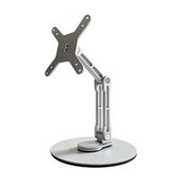 Portable Monitor Stand Foldable Aluminum Arm with 360° Rotation and Height Adjustment for Home Office Gaming sidabras