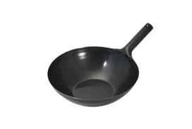 Pearl Metal, Made in Japan (Tsubame-Sanjo), Iron Wok, 33cm, IH Compatible, Flat Bottom, Iron Chinese Wok, Outdoor Camping, Black, HC-1042