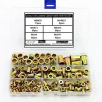 Durable Nut Screws Flat Head Nutsert Cap Multi Size Threaded Rivet  Home Improvement 165 PC
