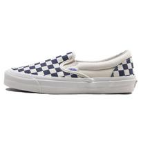 Vans OG Classic Slip-On LX Navy Checkerboard Unisex Sneakers White VN0A32QNP4I 37 gray