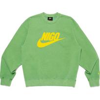 Nike x Nigo NRG Fleece Crew Sweatshirt Green Unisex Streetwear FV5941-310 S yellow