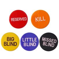 5Pcs Missed Blind Button Poker Buttons Dealer Button Professional Button Boat Shade Parts Big Suit Button Poker Buttons 1