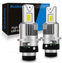 BLUESEATEC D2R LED Headlight, Car Inspection Compatible, D2R LED Bulb, Explosive Light, 5x Brightness, D2S D2R gray
