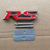 RS Sporto grotelių emblema Universalus metalinis personalizuotas automobilio lipdukas 3D dekoratyvinis lipdukas transporto priemonės modifikacijoms One Size