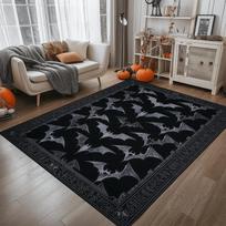Cool Bat Silhouette Area Rug, Soft Non-Slip Machine Washable Decor Carpet Tapestry for Game Room Bedroom Living Room Decor 40x60cm