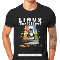 Linux Operating System Tux Penguin Man TShirt Window Crash Root Illustration Fashion T Shirt Graphic Sweatshirts New Trend Tees S juoda