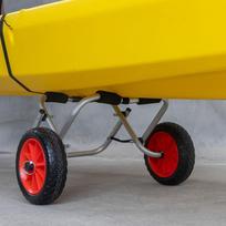 Kayak Cart Foldable Solid Wheel Heavy Duty Aluminum Alloy Ocean Boat Trailer gray