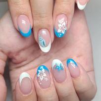 French Styles Gradient Floral Glitters Press On Nail Reusable Plastic Artificial Nail For Women Party Wedding Daily Wear 1