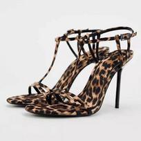 Aukštakulniai Leopardiniai Moteriški Sandalai Elegantiški Madingi Batai Seksualūs Suknelės Vasariniai Aukštakulniai Šlepetės Prabangūs Zapatos De Mujer 39 leopardas