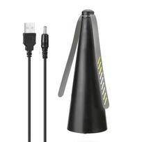 Elektrinis vabzdžius atbaidantis ventiliatorius: USB/baterijomis maitinamas stalinis musių žudikas, skirtas maisto saugos įrangai virtuvėje ir lauke juoda