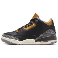 Air Jordan 3 Retro Juodi Auksiniai Moteriški Sportbačiai Ugnies Raudoni Metalinio Aukso Cementinės Pilkos spalvos CK9246-067 36