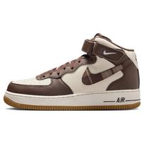 Nike Air Force 1 Mid Brown Plaid Men Sneakers Pale-Ivory Cacao-Wow Pink-Bloom DV0792-100 42 gray