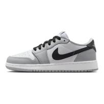Air Jordan 1 Retro Low OG GS Barons Kids Sneakers Grey White Black CZ0858-110 37.5 gray