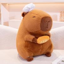 Miela Kapibaros Lėlė Kapibaros Lėlė Pagalvė Berniukui ir Mergaitei Mieganti Skudurinė Lėlė Kūrybingas Pliušinis Žaislas [Small] 28cm brown