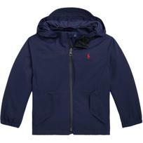 Polo Ralph Lauren FW22 Vienspalvis su siuvinėtu logotipu užtraukiamas su gobtuvu džemperis Vaikams Striukės Tamsiai mėlynas 323875510-001 L black