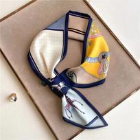 Luxury Brand Skinny Neckerchief Scarf For Women Satin Ribbons Bandana Ladies Neck Tie Wrist Wrap Shawl Echarpe 76x13CM