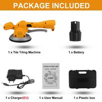 1000W Cordless Electric Tile Machine Tile Vibrators Floor Tile Vibrator Tiling Tile Tool Automatic Leveling 2*Batteries