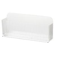 Wall-Mounted Rectangular Compartment Organizer for Medicine, Cosmetics, and Lipstick Multi-Compartment + Adhesive Back white