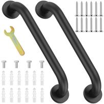2Pcs Stainless Steel Shower Grab Bar Anti-slip Safety Handrails Bathroom Toilet Shower Support Handle Multi-purpose Towel Rack gray