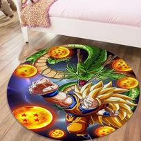 Dragon Ball Round Area Rug,Carpet Rug for Living Room Bedroom Sofa Playroom Decor,Non-slip Floor Mat49 80cmx80cm