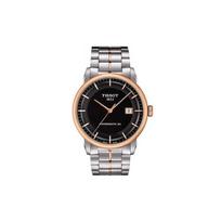 TISSOT Men's Luxury Collection Watch T086.407.22.051.00 Black Dial Silver Strap black