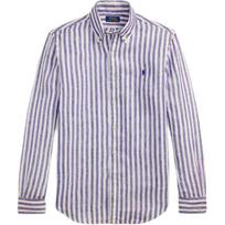 Polo Ralph Lauren Striped Button-Down Long Sleeve Shirt Men shirts Pink Purple 710969636-004 M white