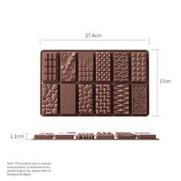Chocolate Bar Molds Deep Silicone Break-Apart Dubai Chocolate Mold Nonstick Protein Energy Bar Mold Thick Candy Wax Melt Mould black